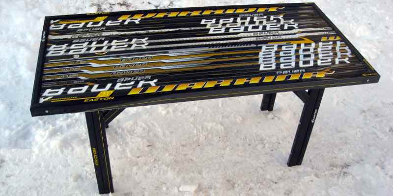 Hockey stick coffee table